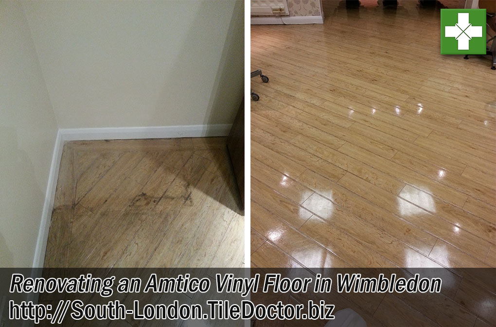 Amtico Vinyl Floor Before Cleaning After Sealing Wimbledon