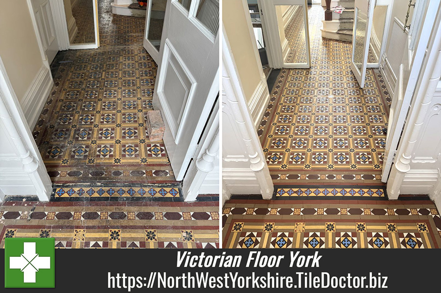 Victorian Tiled Hallway Floor Renovation York Guesthouse